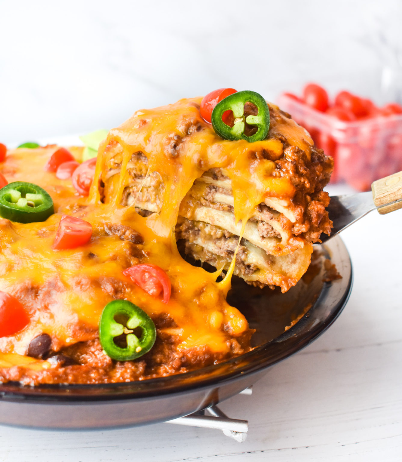 Stacked Enchiladas Dance Around The Kitchen