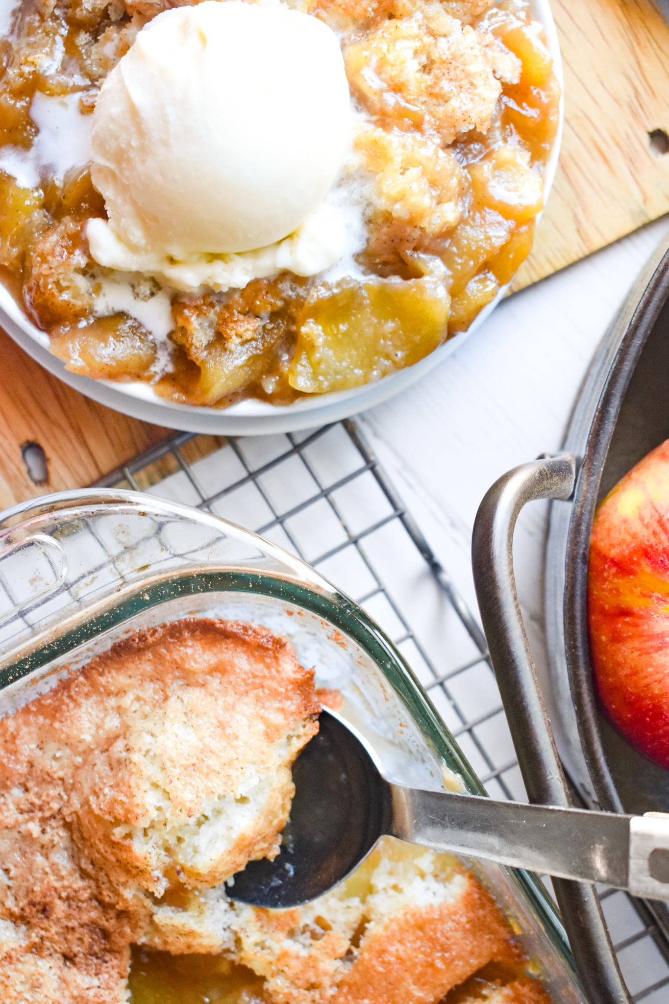 Caramel Apple Cobbler • Dance Around the Kitchen