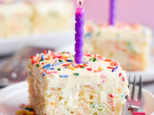 Funfetti Poke Cake • Dance Around the Kitchen
